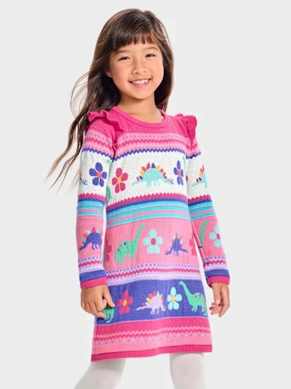 Gymboree Fairisle Sweater Dress Dino Friends 8